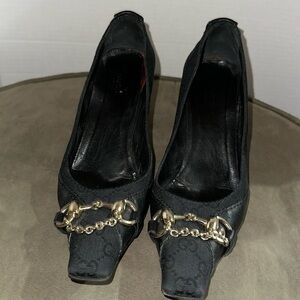 Gucci Horsebit Monogram Heels
